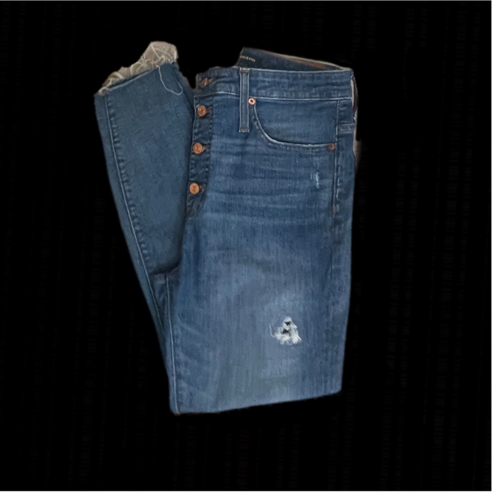 J Crew Pants Womens Size 30 Blue Toothpick Buttonfly Denim
